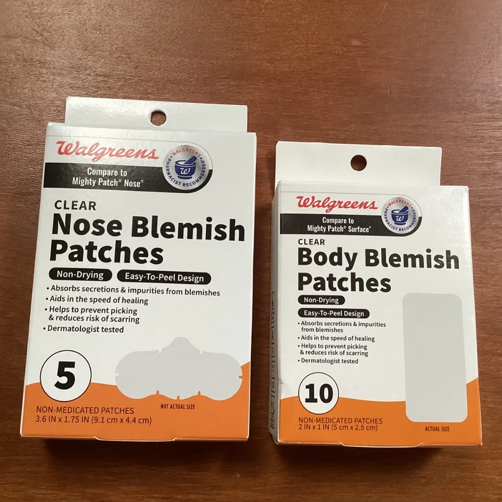 Walgreens Clear Nose and Body Blemish Patches Bundle of 2 Boxes NEW